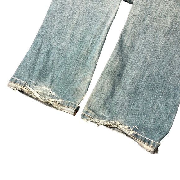 James Jeans preserved denim low rise bootcut Y2K jeans distressed size 25 - Picture 10 of 13